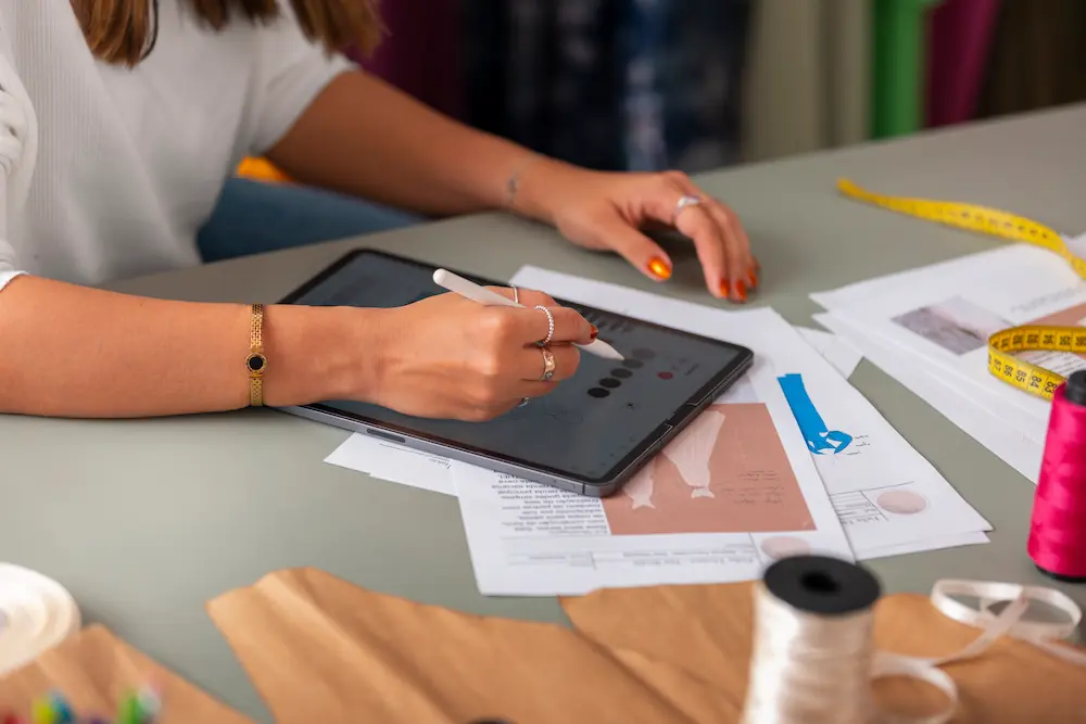 high-angle-woman-working-as-clothing-designer